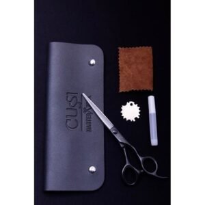 Cussi Tijera Profesional 6.0 Estilista, Barber Negro Con plata ML03H-60