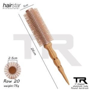 Cepillo Redonda Enrollable Con Mango De Madera 20#