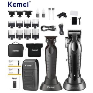 KEMEI Kit Maquina Corte Para Barberia TXDLFJ-S9